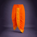 Readymade Dhoti with Wide Golden Zari Border Lungi Ethnic Wear Self Design Men Dhoti