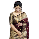 Women's Pure Soft Silk Saree With Blouse Piece For Wedding