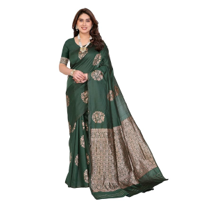 Women's Silk Blend Jacquard Banarasi Saree