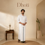 Men's Traditional Ethnic Dhoti with Embroidered Design Embroidered, Self Design Men Dhoti