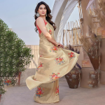 Saree for Woman Chiffon Floral Printed | Lightweight All-Day Comfortable Women's Sari with Unstitched Blouse Piece