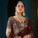 Women's Silk Saree with Embroidered Blouse Piece, Traditional Parte Wear with Gold Border and Hand Work Lace Embellished, Solid/Plain, Applique, Woven