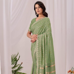 Women's vichitra-cotton febric Embroidery work saree with Unstitched Blouse Piece for Wedding and Parties saree for women