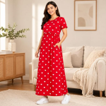 Maternity Feeding Dress Combo Pack of 2 | Zipless Nursing Dress for Women | Soft Cotton Lounge & Outdoor Wear | Pregnancy & Feeding Friendly Maxi Dres