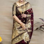 Women's Pure Soft Silk Saree With Blouse Piece For Wedding