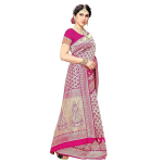 Trendy Banarasi Kanjivaram Navy Color Art Silk Saree with Blouse Material