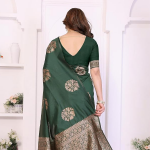 Women's Silk Blend Jacquard Banarasi Saree