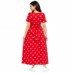 Maternity Feeding Dress Combo Pack of 2 | Zipless Nursing Dress for Women | Soft Cotton Lounge & Outdoor Wear | Pregnancy & Feeding Friendly Maxi Dres