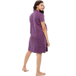 Women's Cotton Night Dress Heart Printed Maternity & Feeding Short Nighty Night Gown Shirt
