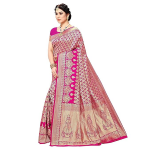 Trendy Banarasi Kanjivaram Navy Color Art Silk Saree with Blouse Material