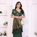 Women's Silk Blend Jacquard Banarasi Saree