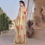 Saree for Woman Chiffon Floral Printed | Lightweight All-Day Comfortable Women's Sari with Unstitched Blouse Piece